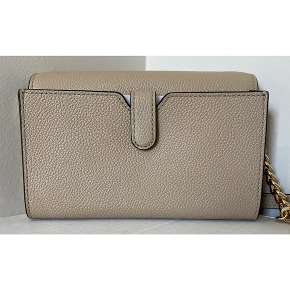 New Michael Kors Jet Set Travel Medium Phone Crossbody Pebble Leather Bisque - Picture 5 of 6